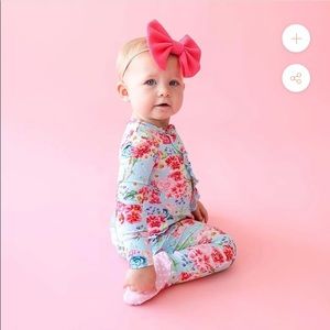 Posh Peanut Fawn Footie Ruffled Zippered Onesie
